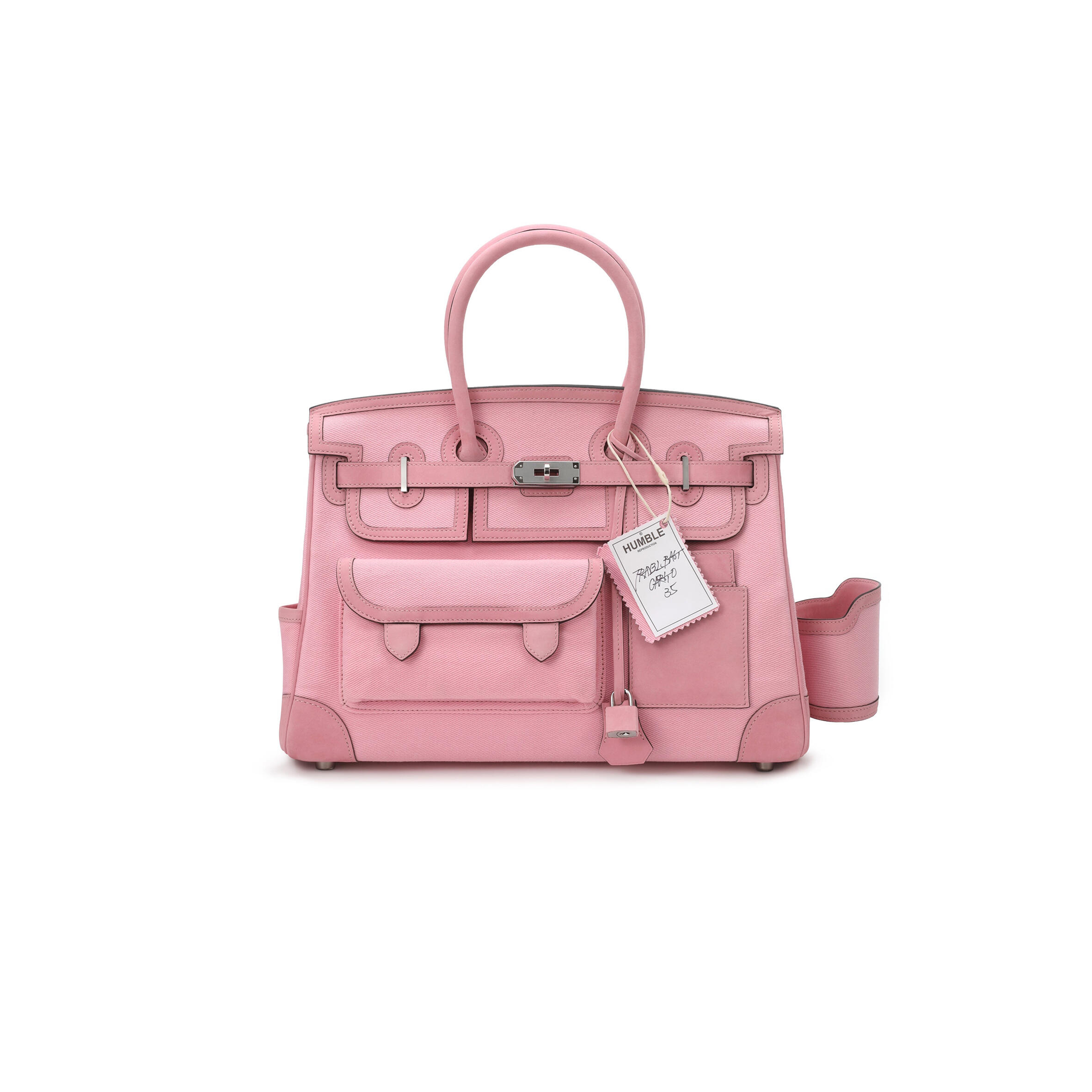 H**mes MASTER TRAVEL BAG CARGO 35 PINK 360784 (25*20*13cm)